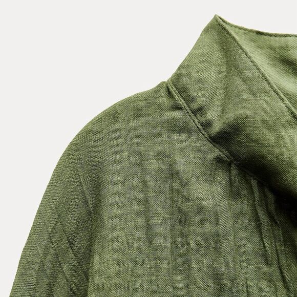 Zara Linen Blend Co-Ord Set New ZW Collection Green - Picture 5 of 8